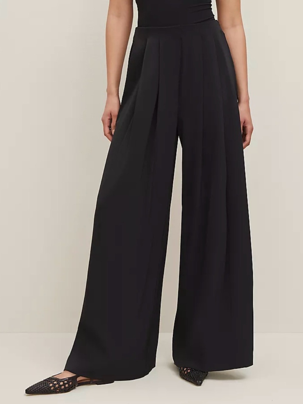 Wide Leg Black Palazzo Pants